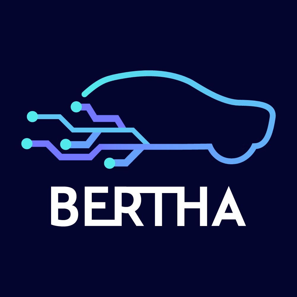 Logo of Bertha, a Horizon Europe project meant to develop a Driver Behavioural Model to make autonomous vehicles safer and more human-like